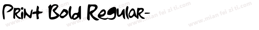 Print Bold Regular字体转换